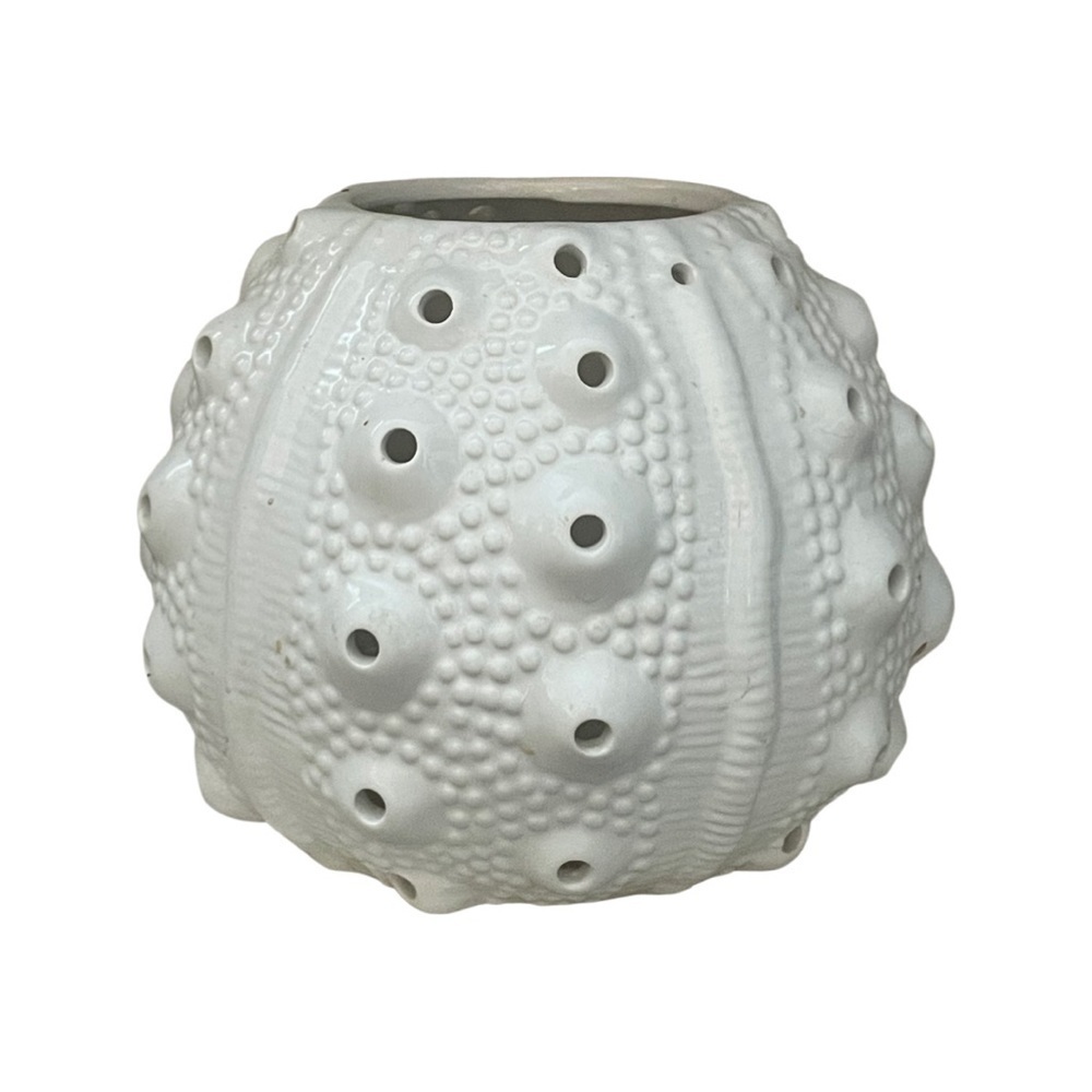 APROPOS White Ceramic Underwater Sea Life Candle Hurricane Bowl Home Decor. - Picture 9 of 9